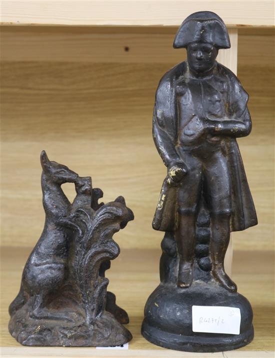 A Napoleon doorstop and a kangaroo door stop